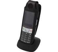 Gigaset, custodia in pelle per telefono cordless R650H/R630H/E630H con clip da cintura rimovibile