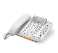 Telefono Fisso Gigaset DL 380 con Ampio Display Grandi Tasti Ergonomici Bianco
