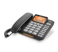 Gigaset DL580 Telefono a Filo, Ampio Display, Tasti Ergonomici, Nero | 99 contatti, chiamata visualizzata tramite LED, [Versione Italiana]