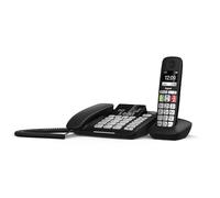 Gigaset DL780 Plus Duo Telefono a Filo + Cordless Nero