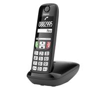 Gigaset E275 - Telefono DECT Portatile - Cordless - Tasti Grandi - Suonerie Forti - Compatibile con Apparecchi Acustici, Nero [Versione Italiana]