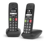 Gigaset Telefono Cordless DUO DECT 150 Voci in Rubrica Vivavoce ID Chiamata colore Nero - E290 Duo
