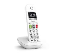 Gigaset E290 - telefono wireless per anziani con tasti larghi, tasti di accesso diretto per numeri importanti, funzione di amplificazione per un suono extra forte, bianco