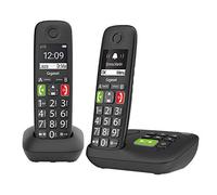 Gigaset E290A Duo, Telefono analogico/DECT Nero Identificatore di Chiamata, Telefono analogico/DECT, Cornetta Wireless (Versione Tedesca) [Versione tedesca]