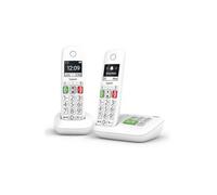 Gigaset E290A Duo - Telefono Fisso Senza Fili Bianco con Risponditore Integrato, 2 Combinati con Grande Schermo Retroilluminato, Tasti larghi, Funzione Blocco Chiamate [Versione Italiano]