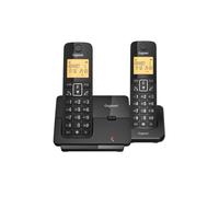 GIGASET ESSENTIAL 300 DUO Telefono cordless DECT con due ricevitori, display retroilluminato da 1,8", funzione vivavoce, blocco delle chiamate,