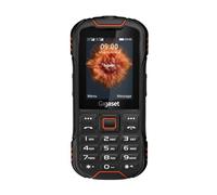Gigaset GLX8 - Robusto telefono cellulare da esterno - antipolvere e impermeabile IP68 - Dual SIM - senza contratto - display LCD Bluetooth 5.0 - 2,4 pollici, nero/arancione