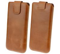 Gigaset GS270 Custodia In Vera Pelle Case Cover Etui Per Smartphone