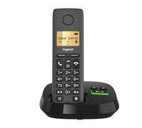 Gigaset Pure 120A - Telefono senza fili - Telefono DECT con segreteria telefonica - Display retroilluminato - Compatibile con apparecchi acustici, protezione chiamate indesiderate, Nero Antracite
