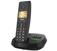 Gigaset Pure 220A DECT-Telefon mit Anrufbeantworter, Anthrazit-Schwarz | Blocco chiamate, funzione vivavoce, 80 contatti, [Compatibile in DE, IT, FR, NL, BE, CHE, AUT]
