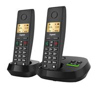 Gigaset Pure 220A Duo Telefono Cordless DECT con Segreteria, Nero Antracite | Blocco chiamate, funzione vivavoce, 80 contatti, [Compatibile in DE, IT, FR, NL, BE, CHE, AUT]