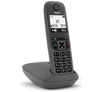 Gigaset - Telefono Cordless AS490 Analog /DECT con Vivavoce Colore Nero