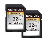 Gigastone 32 GB 2er-Pack SD-Karte Camera Pro A1 V10 SDHC-Speicherkarte, Highspeed-Full-HD-Video, kompatibel mit Canon Nikon Sony Pentax Kodak Olympus