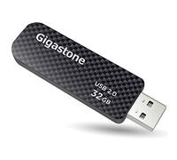Gigastone 32 GB Chiavetta USB 2.0, V30 Serie, Flash Drive retrattile, Ideale per PC Computer MacBook, Compatibile con Windows Mac Linux, Pen Drive stile alla moda - Nero