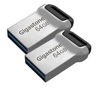 Gigastone 64 GB Chiavetta USB 3.1, Z90 Serie, Set da 2, Velocità e prestazioni affidabili, Ideali per PC Computer Mac, Compatibile con interfaccia USB 2.0/3.0, Impermeabile in metallo, Mini e robusto