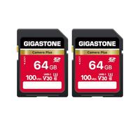 GIGASTONE Camera Plus, scheda di memoria SDXC UHS-I U3 classe 10, video Full HD per fotocamera digitale Canon, con 2 mini custodie