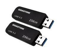 Gigastone Chiavetta USB 256 GB Set da 2, Z30 USB 3.2 Gen 1 Professional Serie, Senza cappuccio con design retrattile, compatibile con interfaccia USB 2.0 / USB 3.0 / USB 3.1
