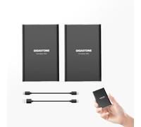 Gigastone External SSD 2TB (2-Pack) bis zu 500MB/s USB 3.2 USB-C Portable Hard Drive Solid State Drive 3D NAND Ultra Slim Metal Case for PS4 PC Laptop Mac Windows Linux Android Xbox Smart TV