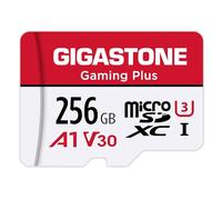 Gigastone Scheda di memoria Micro SDXC da 256 GB Gaming Plus Seriale, Velocità di riproduzione fino a 100 MB/s. Compatibile con Switch Dashcam GoPro Canon Nikon DJI Drone, A1 U3 V30 con adattatore SD.