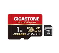 GIGASTONE Scheda di memoria MicroSDXC Express da 1 TB, velocità fino a R/W 800/650 MB/s, compatibile con Nintendo Switch 2, fotocamera professionale, A1 V30 U3, con adattatore SD