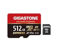 GIGASTONE Scheda di memoria MicroSDXC Express da 512 GB, velocità fino a R/W 880/650 MB/s, compatibile con Nintendo Switch 2, fotocamera professionale, A1 V30 U3, con adattatore SD