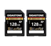 GIGASTONE - Scheda di memoria SD da 128 GB, 4K Camera Extreme, A2 V30 U3 C10 SDXC ad alta velocità, compatibile con fotocamere digitali Canon Pentax Kodak Olympus