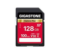 GIGASTONE Scheda di Memoria SDXC 128 GB, Camera Plus, Velocità 100 MB/s per Fotocamera Canon Sony Panasonic Kodak Olympus, V30 U3 UHS-I Classe 10 per 4K UHD Video, con 1 Mini Custodia