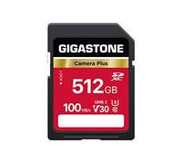 GIGASTONE Scheda di Memoria SDXC 512 GB, Camera Plus, Velocità 100 MB/s per Fotocamera Canon Sony Panasonic Kodak Olympus, V30 U3 UHS-I Classe 10 per 4K UHD Video, con 1 Mini Custodia