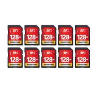 GIGASTONE Scheda di memoria SDXC da 128 GB, UHS-I U1, classe 10, ad alta velocità, video Full HD, per fotocamere digitali Canon, Sony, Panasonic, con 10 mini custodie
