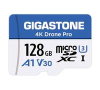 GIGASTONE Scheda Micro SD 128 GB, 4K Drone Pro, MicroSDXC per Wyze Cam, Telecamera di sicurezza, Drone DJI o Action Cam, Registrazione video 4K, UHS-I U3 A1 V30, 100 MB/s, con adattatore