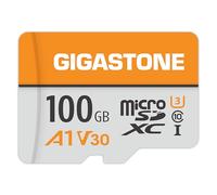 GIGASTONE Scheda Micro SD da 100 GB A1 V30, registrazione video 4K, compatibile con telecamera di sicurezza, Dash Cam, Drone, Scheda di memoria MicroSDXC da 100 MB/s UHS-I V30 classe 10, con