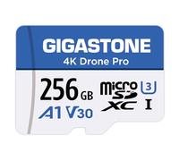 GIGASTONE Scheda Micro SD da 256 GB, 4K Drone Pro, scheda di memoria MicroSDXC per Wyze Cam, telecamera di sicurezza, drone DJI o Action Camera, registrazione video 4K, UHS-I U3 A1 V30, 100 MB/s, con