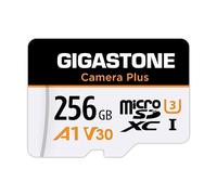 GIGASTONE Scheda Micro SD da 256GB, Camera Plus, compatibile con GoPro, action cam e Wyze Cam, alta velocità fino a 100 MB/s, registrazione video 4K UHD, A1 V30 U3 Classe 10, con adattatore