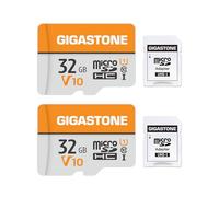 GIGASTONE Scheda Micro SD da 32 GB, registrazione video V10, sorveglianza, telecamera di sicurezza, dash cam, drone, scheda di memoria microSDXC da 90 MB/s UHS-I classe 10, con adattatore