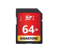 Gigastone Scheda SD 64 GB, Scheda di Memoria SDXC, Velocità di Lettura Fino a 80 MB/sec, Classe 10 U1 UHS-I, Specialmente per Fotocamere Videocamera Telecamera PC