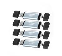 Gigastone SSD esterno 1TB (confezione da 4) USB-A+C fino a 1,050MB/s per PS5 iPhone16 4K 60fps ProRes USB3.2 Gen2 Portable Backup Hard Drive per MacBook iPad PlayStation Xbox Duo Go