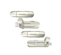 Gigastone SSD esterno 512 GB (confezione da 4) USB-A+C fino a 500 MB/s per PS5 iPhone16 4K 60 fps ProRes USB3.2 Gen2 Portable Backup Hard Drive per MacBook iPad PlayStation Xbox Duo Pro Flip