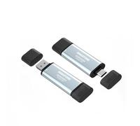 Gigastone SSD esterno da 1 TB (confezione da 2) USB-A+C fino a 1,050 MB/s per PS5 iPhone16 4K 60 fps ProRes USB3.2 Gen2 Portable Backup Hard Drive per MacBook iPad PlayStation Xbox Duo Go