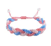 GIGB PBDK Braccialetto intrecciato colorato in corda intrecciata boho fatto a mano Macaron Splicing colore regolabile impilabile braccialetto moda fortunato compleanno amicizia coppia gioielli regalo