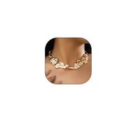 GIGB PBDK Collana girocollo in oro grosso per donne irregolare che si scioglie collana minimalista pieghettata lava collana dichiarazione collana alla moda gioielli di compleanno regali, Large