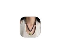 GIGB PBDK Collana in velluto con stella in stile bohémien occidentale da donna intrecciata a mano vintage grande ciondolo a forma di stella in pelle scamosciata girocollo minimalista con stella