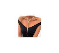 GIGB PBDK Collana lunga in oro Lariat da donna, collana girocollo grande per il corpo, collana alla moda da spiaggia, accessorio estetico per gioielli da sposa, Large, Lega di acciaio, Nessuna pietra