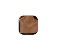 GIGB PBDK Delicata collana girocollo a strati in argento da donna, con ciondolo in cristallo rosso, collana girocollo regolabile con strass per donne, Zinco, Nessuna pietra preziosa