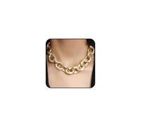 GIGB PBDK Girocollo da donna in oro 14 carati con catena cubana spessa regolabile in stile vintage, collana girocollo in metallo personalizzata accessori per gioielli punk, Large, Metallo, Nessuna