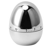 Giggial Timer da Cucina Meccanico da 60 Minuti, Timer Meccanico Modello Uovo, Per Cucinare, Leggere, Giocare, Lezione E Sport(argento)