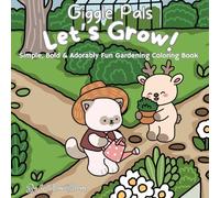 Giggle Pals: Gardening Coloring Book for Adults and Kids: Simple, Bold, and Adorably Fun Designs for Relaxation Featuring Cute Garden Animals, Plants, ... - Single-Sided Pages to Prevent Bleed-Through