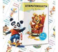 Giggleye Carte di affermazione per bambini, 50 biglietti di consapevolezza per coraggio, autocoscienza e amore per se stessi, educativi e adatti ai bambini