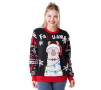 Giggling Getup Maglione natalizio brutto da abbinare alla famiglia, brutto maglione natalizio per donne/uomini/ragazzi/ragazze, Nero e bianco, M