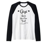 Gigi Love You Can Feel - Retro Orgoglioso amorevole Famiglia Nonna Maglia con Maniche Raglan