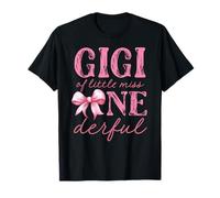 Gigi of Little Miss Onederful - Fiocco rosa per primo compleanno Maglietta